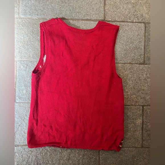 - Vintage 90’s Christmas Kitty Cat Ugly Sweater Vest - size M - Picture 12 of 13